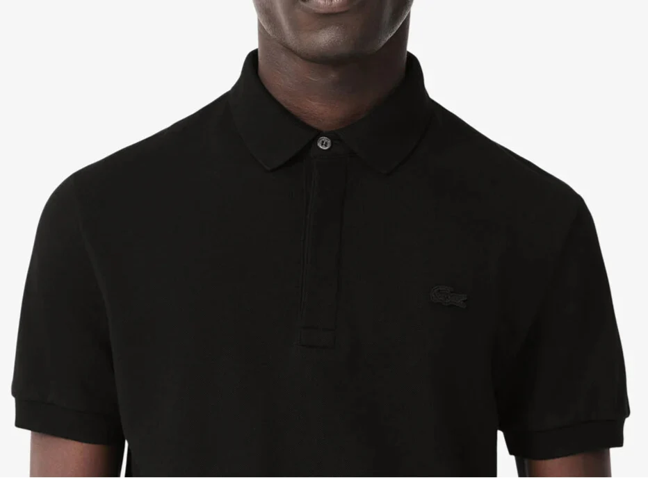 L.a.C.O-S.T.E. Classic Fit Paris Stretch Pique Polo Shirt Black