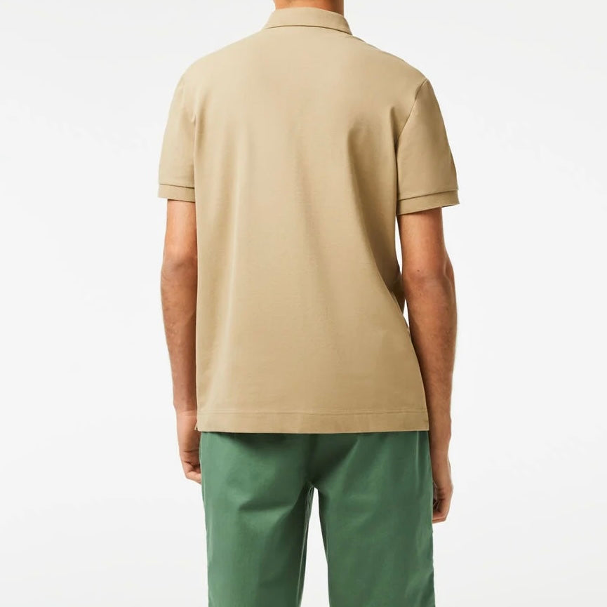 L.a.C.O-S.T.E. Regular Fit Paris Stretch Pique Polo Shirt Biege