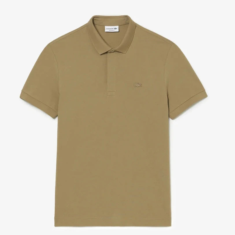 L.a.C.O-S.T.E. Regular Fit Paris Stretch Pique Polo Shirt Biege