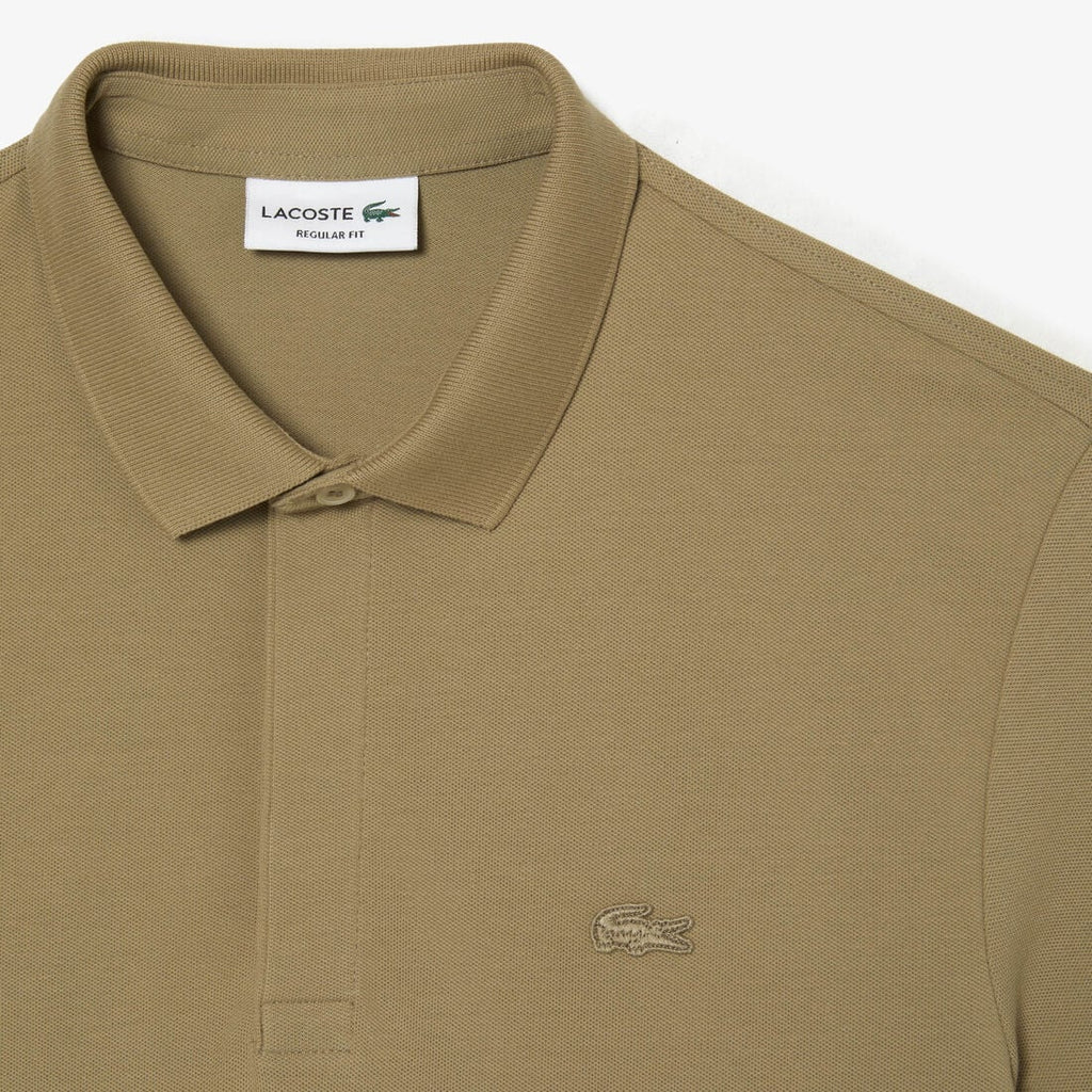 L.a.C.O-S.T.E. Regular Fit Paris Stretch Pique Polo Shirt Biege