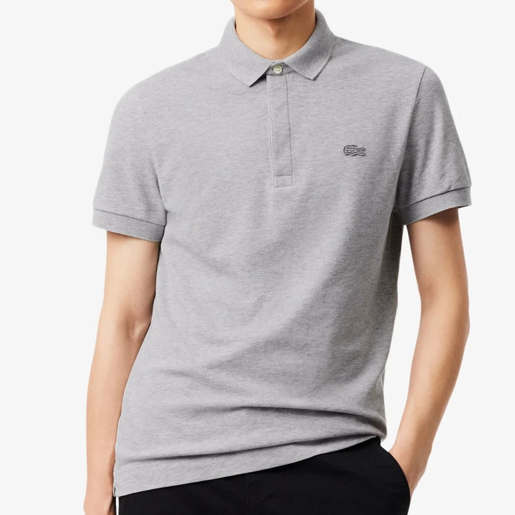 L.a.C.O-S.T.E. Regular Fit Paris Stretch Pique Polo Shirt Gray Chine