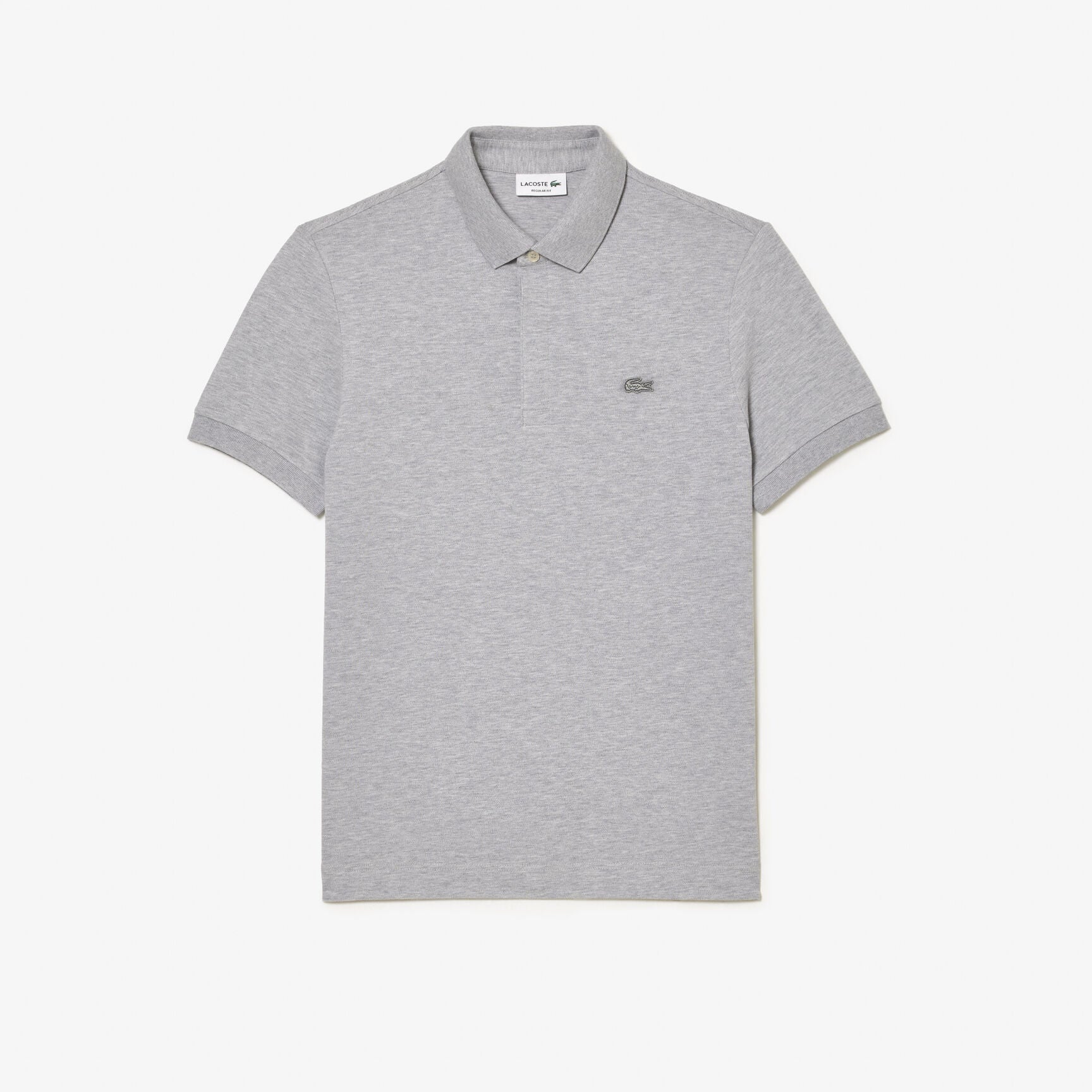 L.a.C.O-S.T.E. Regular Fit Paris Stretch Pique Polo Shirt Gray Chine