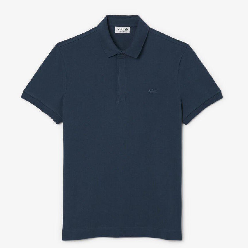 L.a.C.O-S.T.E P.O.L.O shirt Slim Fit Paris Stretch Pique Polo Shirt Navy Blue