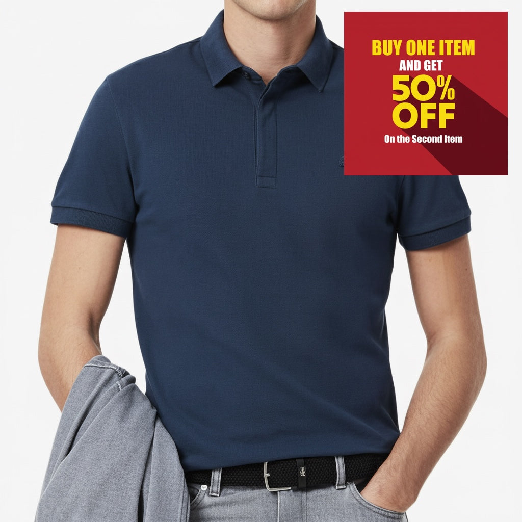 L.a.C.O-S.T.E P.O.L.O shirt Slim Fit Paris Stretch Pique Polo Shirt Navy Blue