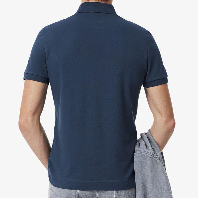 L.a.C.O-S.T.E P.O.L.O shirt Slim Fit Paris Stretch Pique Polo Shirt Navy Blue