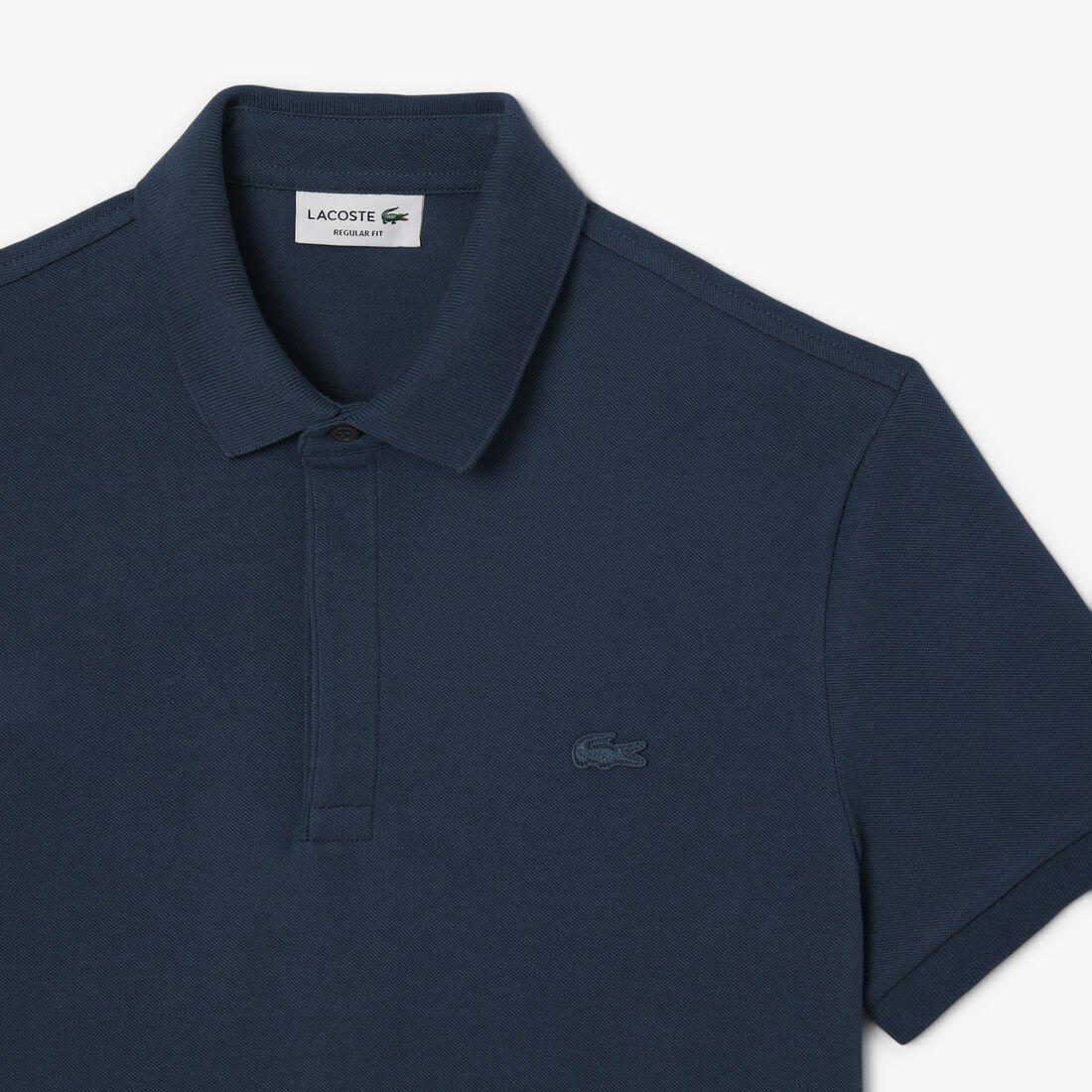 L.a.C.O-S.T.E P.O.L.O shirt Slim Fit Paris Stretch Pique Polo Shirt Navy Blue