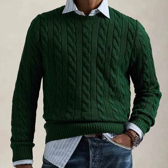 Polo Ralph Lauren Cable Knit Green Jumper