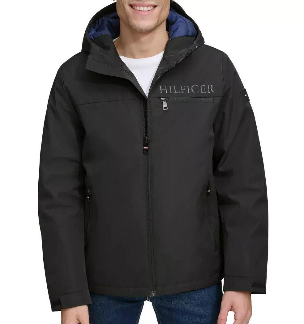 Tommy Hilfiger Morden Fit Quilted Puffer Jacket With Faux Sherpa Hood