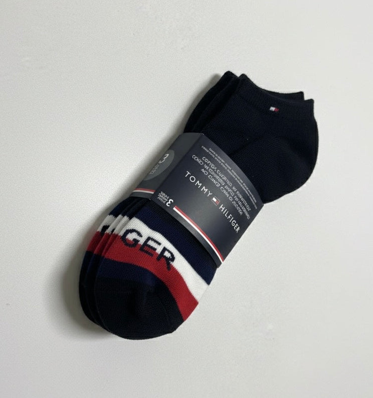 Tommy Hilfiger Pack of Three Black Socks Original Egypt