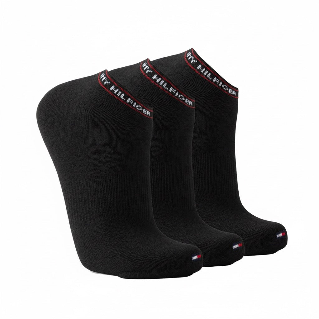 Tommy Hilfiger Three Black Socks Pack Original Egypt