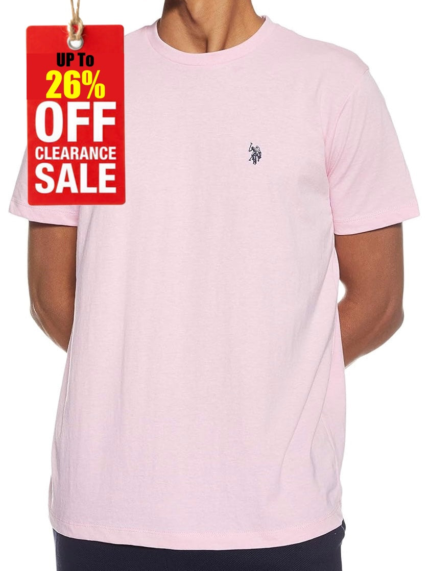 U.s P.o-L.O A.S.S.N. Round Neck Short sleeve T-Shirt Pink