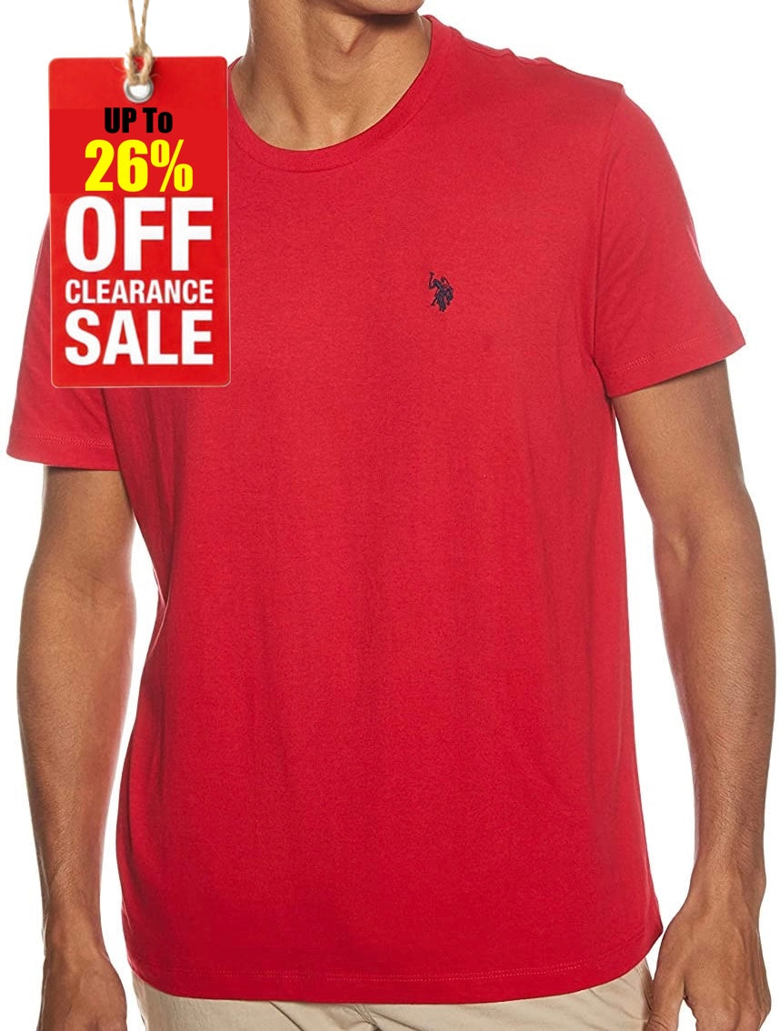 U.s P.o-L.O A.S.S.N. Round Neck Short sleeve T-Shirt Red