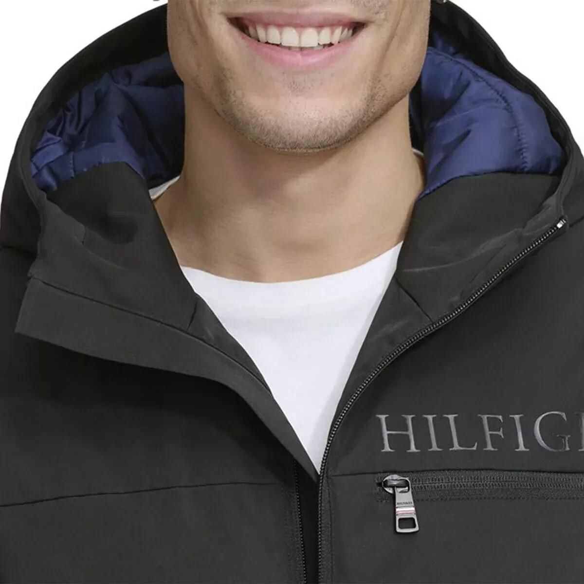 T.o.m.m.y H.i.l.f.i.g.e.r THProtect Water Resistant Windbreaker Jacket Black