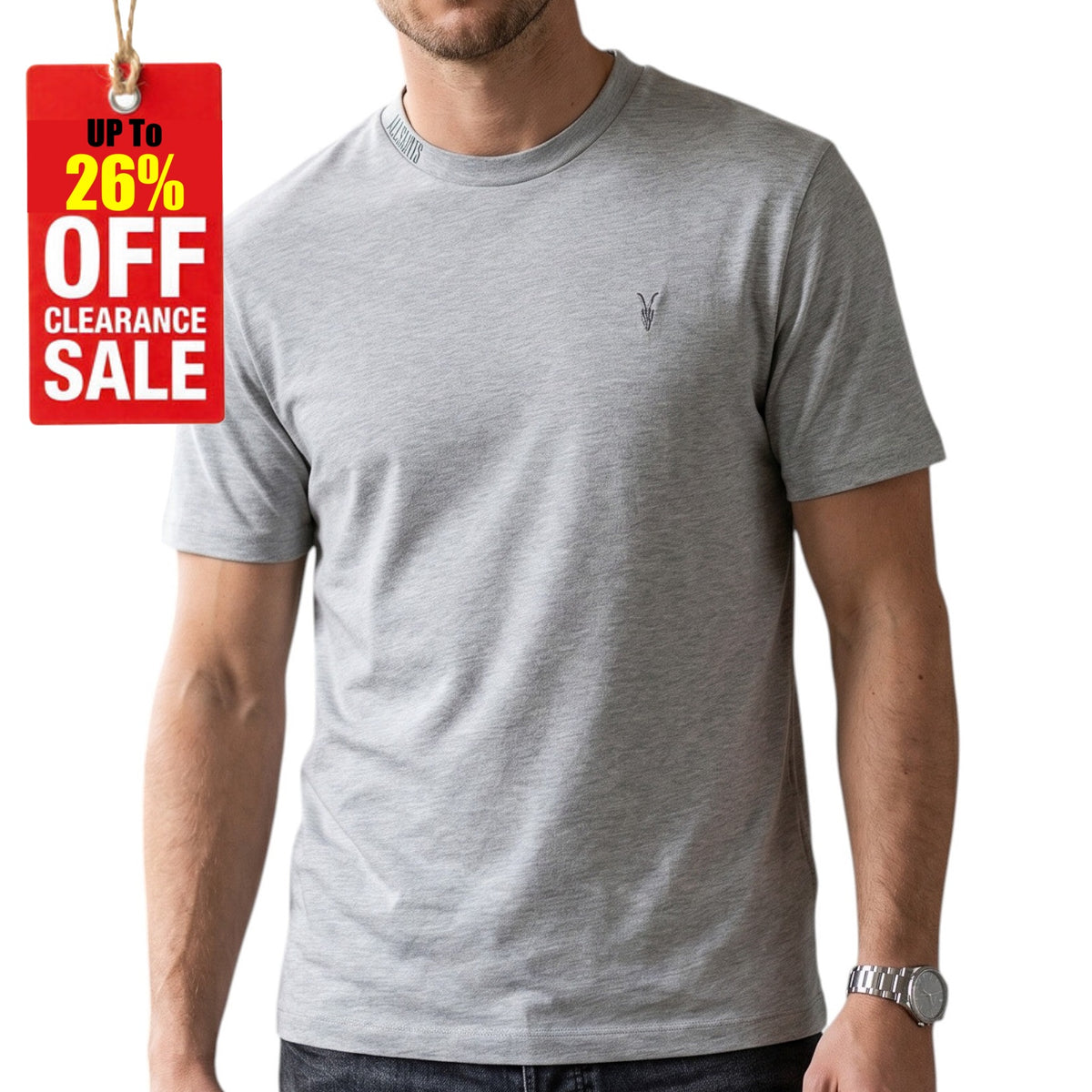 A.L.L.S.A.I.T.N.S Vival SS Crew Ramskull T-Shirt Gray
