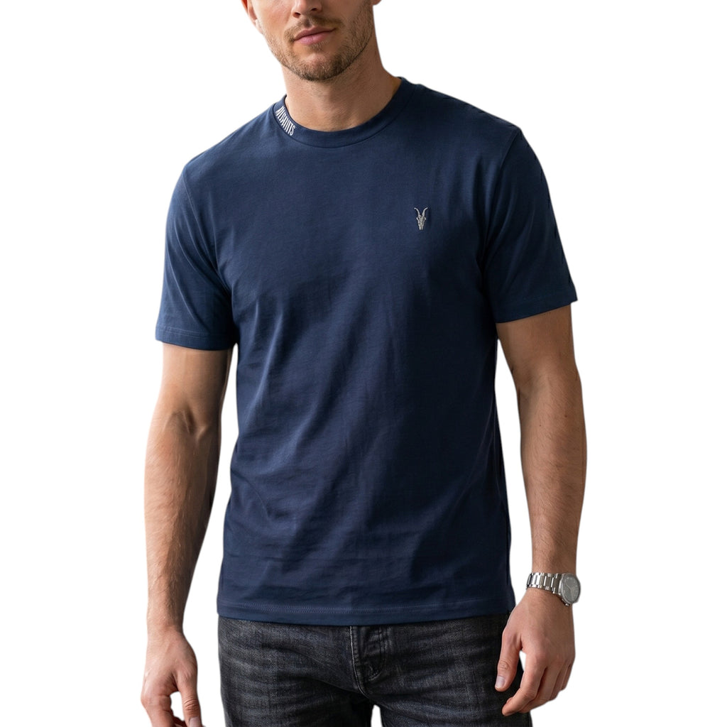 A.l.l.S.a.i.n.t.s Vival SS Crew Ramskull T-Shirt Navy