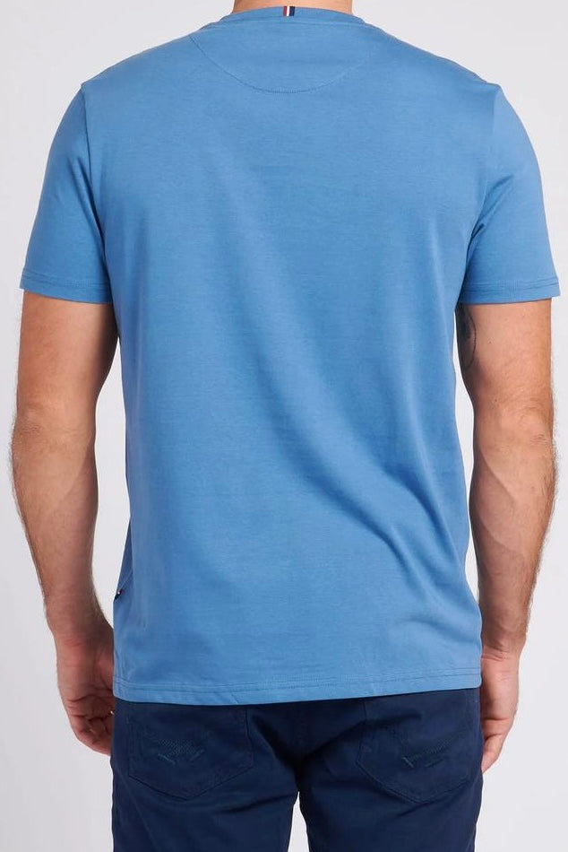 U.s P.O-L.O A.S.S.N. Men's Round Neck Short sleeve T-Shirt Horizon Blue