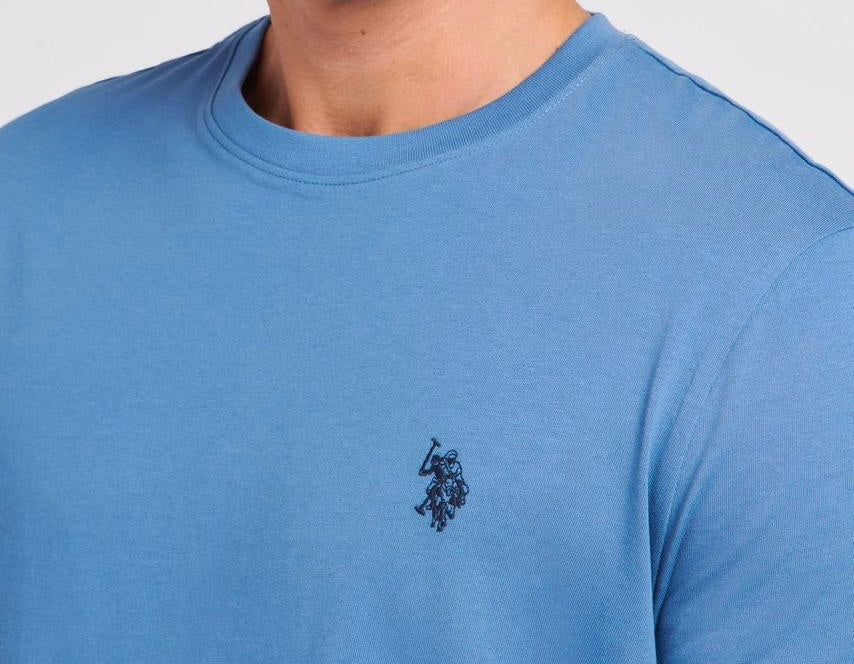 U.s P.O-L.O A.S.S.N. Men's Round Neck Short sleeve T-Shirt Horizon Blue