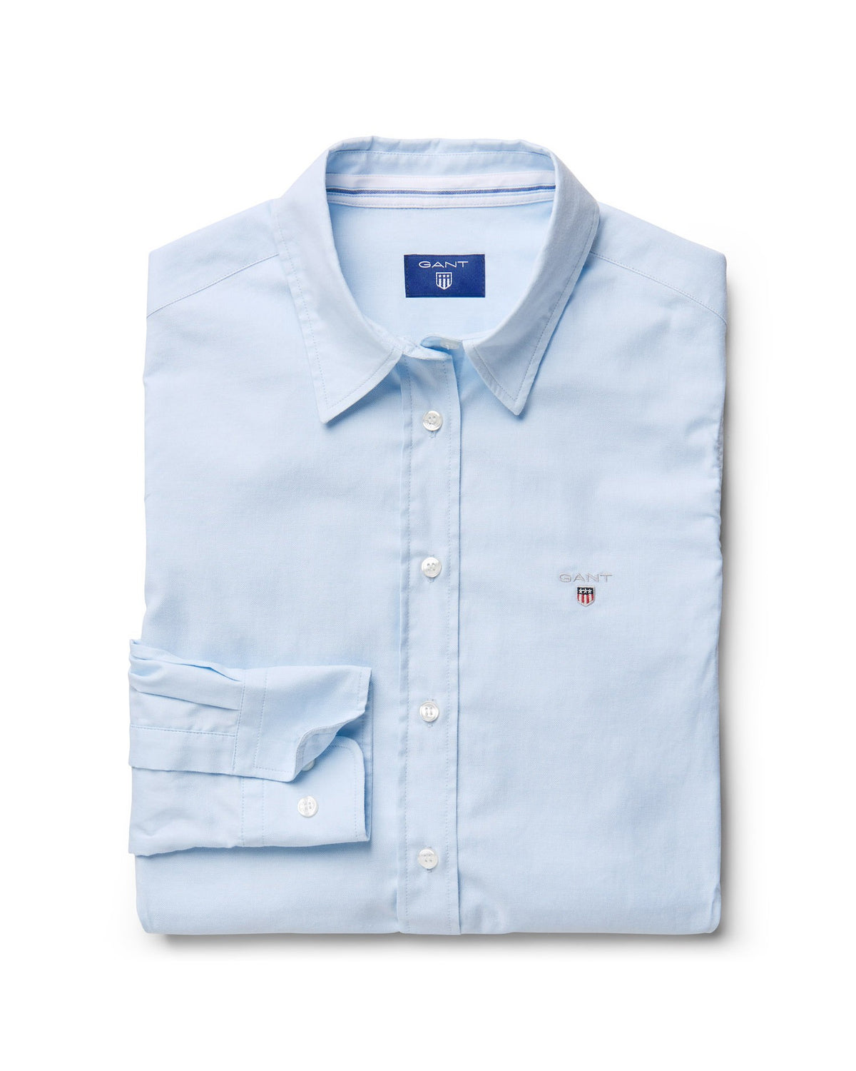 G.a.N-T Oxford Shirt Regular Fit Long Sleeves Light Blue