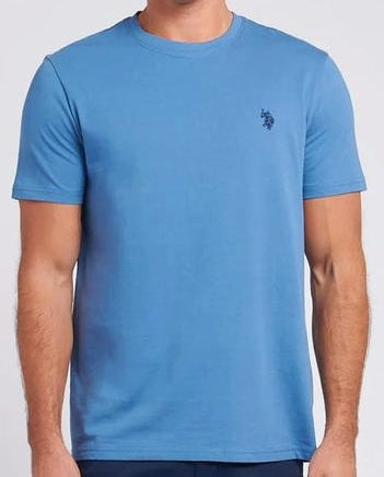 U.s P.O-L.O A.S.S.N. Men's Round Neck Short sleeve T-Shirt Horizon Blue