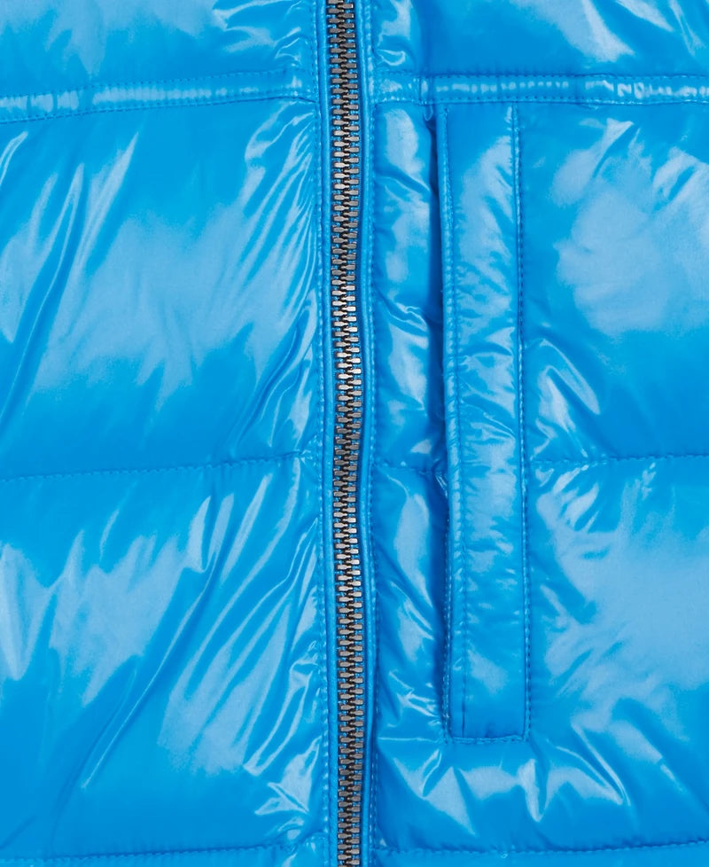 M.i-c.H.a.e.l K.O-r_s AIRDRIE SHINY PUFFER JACKET Chest Pocket - Winter jacket - True Blue (Removable Hood)