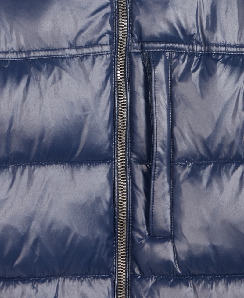 M.i-c.H.a.e.l K.O-r_s AIRDRIE SHINY PUFFER JACKET Chest Pocket - Winter jacket - Midnight Blue (Removable Hood)