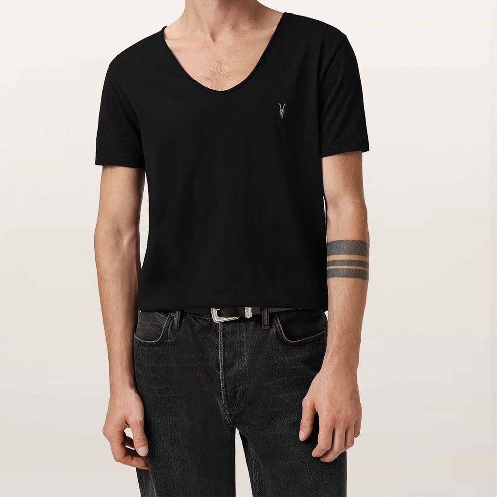 A.l.l.S.a.i.n.t.s Tonic Scoop Neck Slim Ramskull T-Shirt