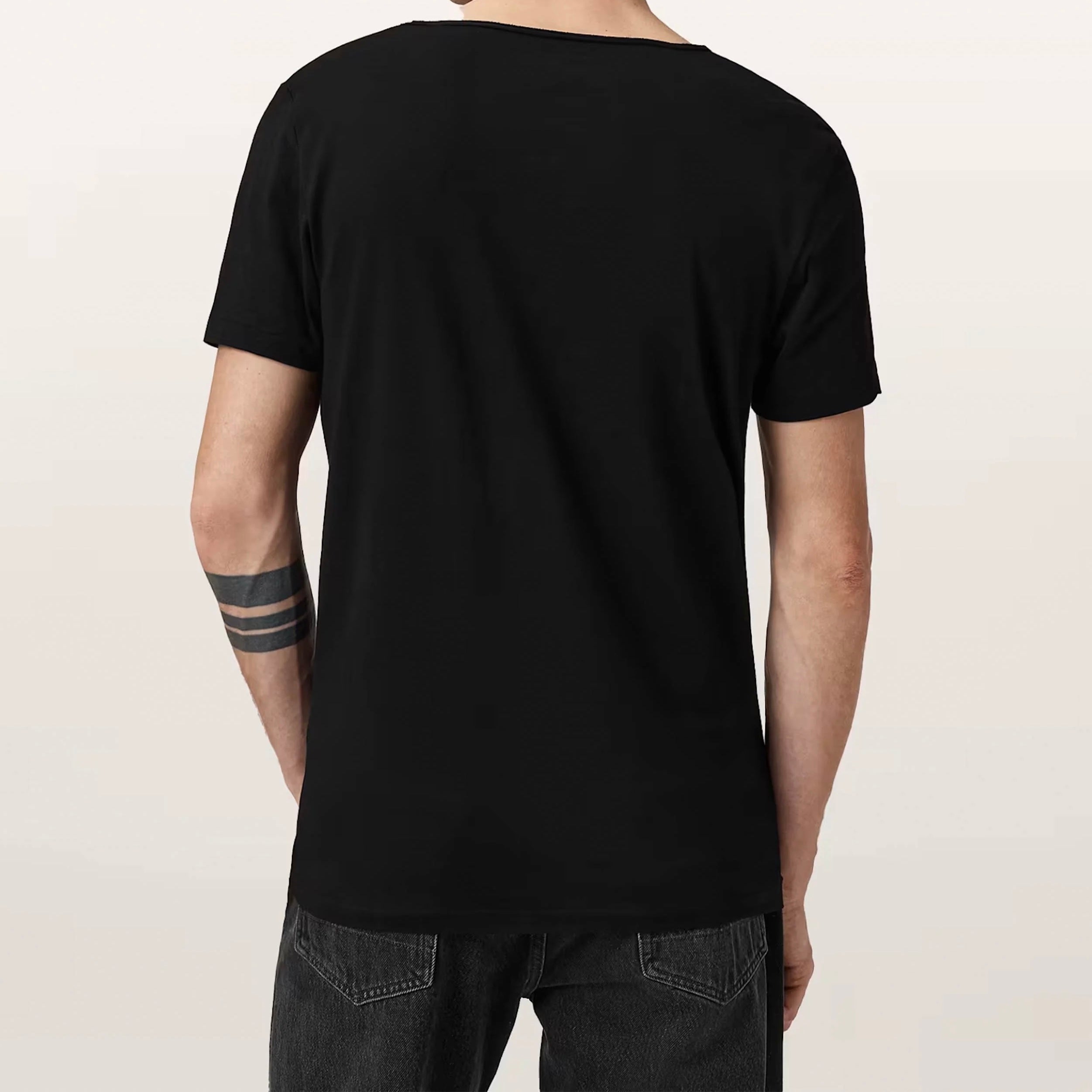 A.l.l.S.a.i.n.t.s Tonic Scoop Neck Slim Ramskull T-Shirt