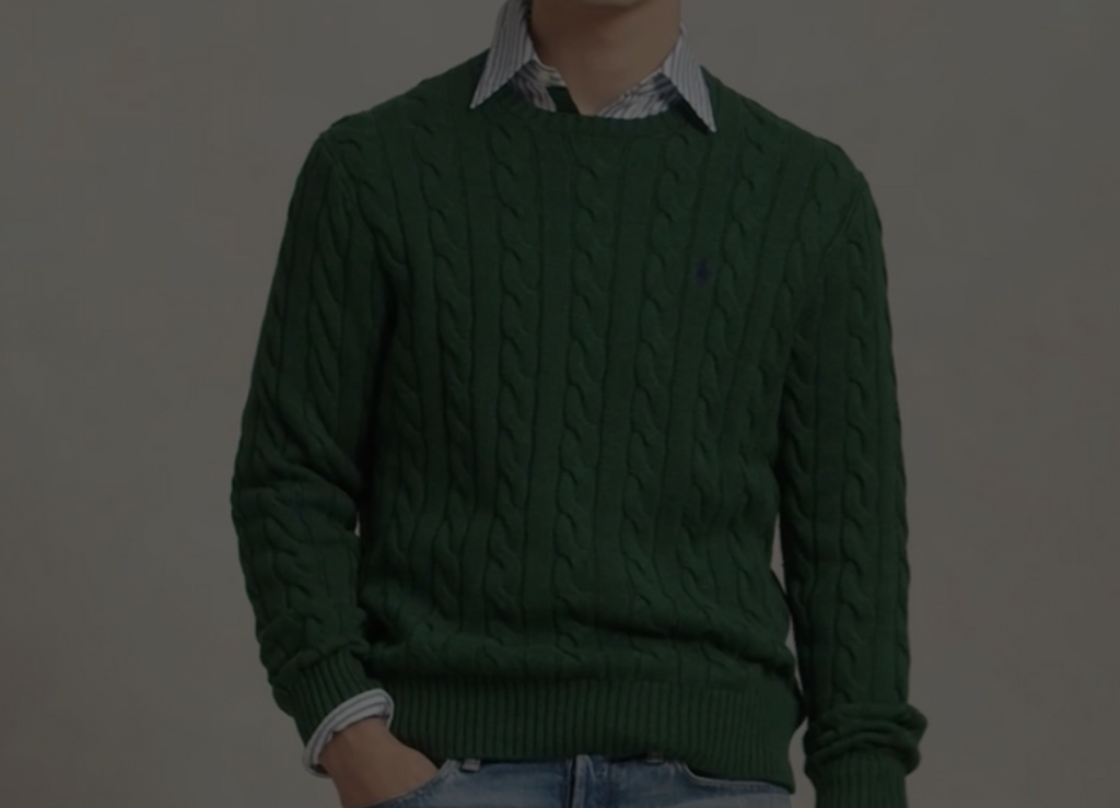 Polo Ralph Lauren Cable Knit Green Jumper