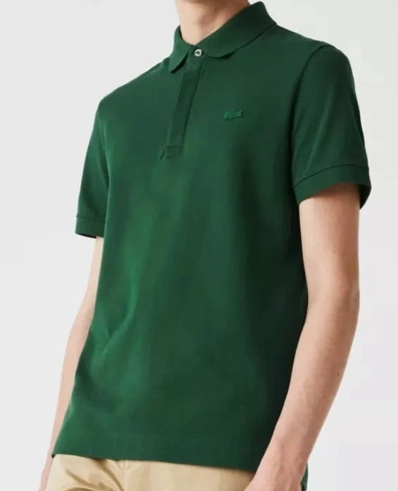 L.a.C.O-S.T.E. P.O.L.O. shirt Slim Fit Paris Stretch Pique Polo Shirt Green