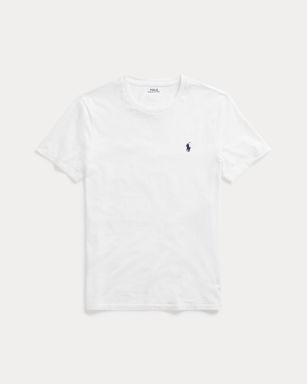 P.o-L.O R.A-L.P.H L.A.U-R.E.N Jersey Crewneck Custom Slim Fit T-Shirt White