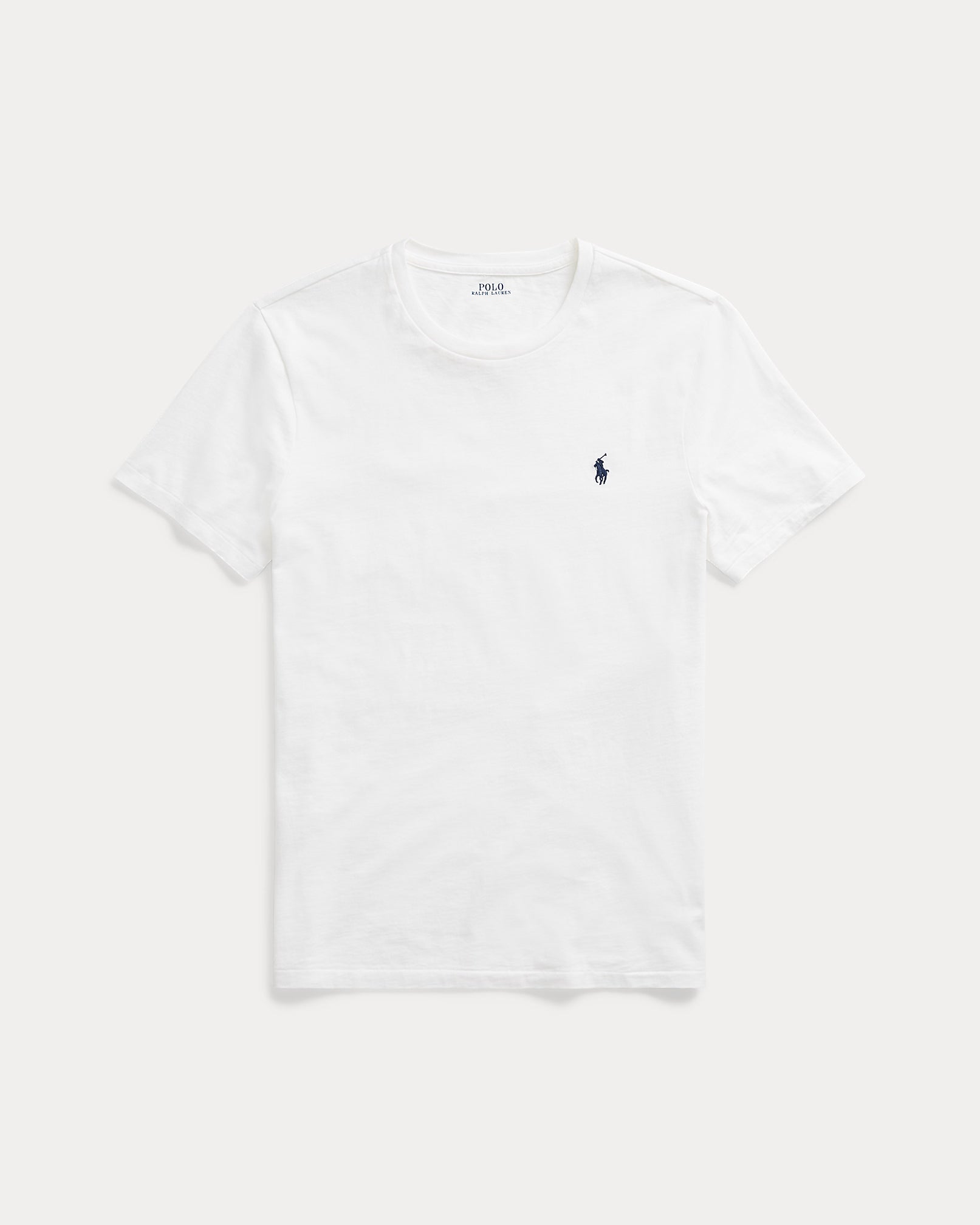 P.o-L.O R.A-L.P.H L.A.U-R.E.N Jersey Crewneck Custom Slim Fit T-Shirt White