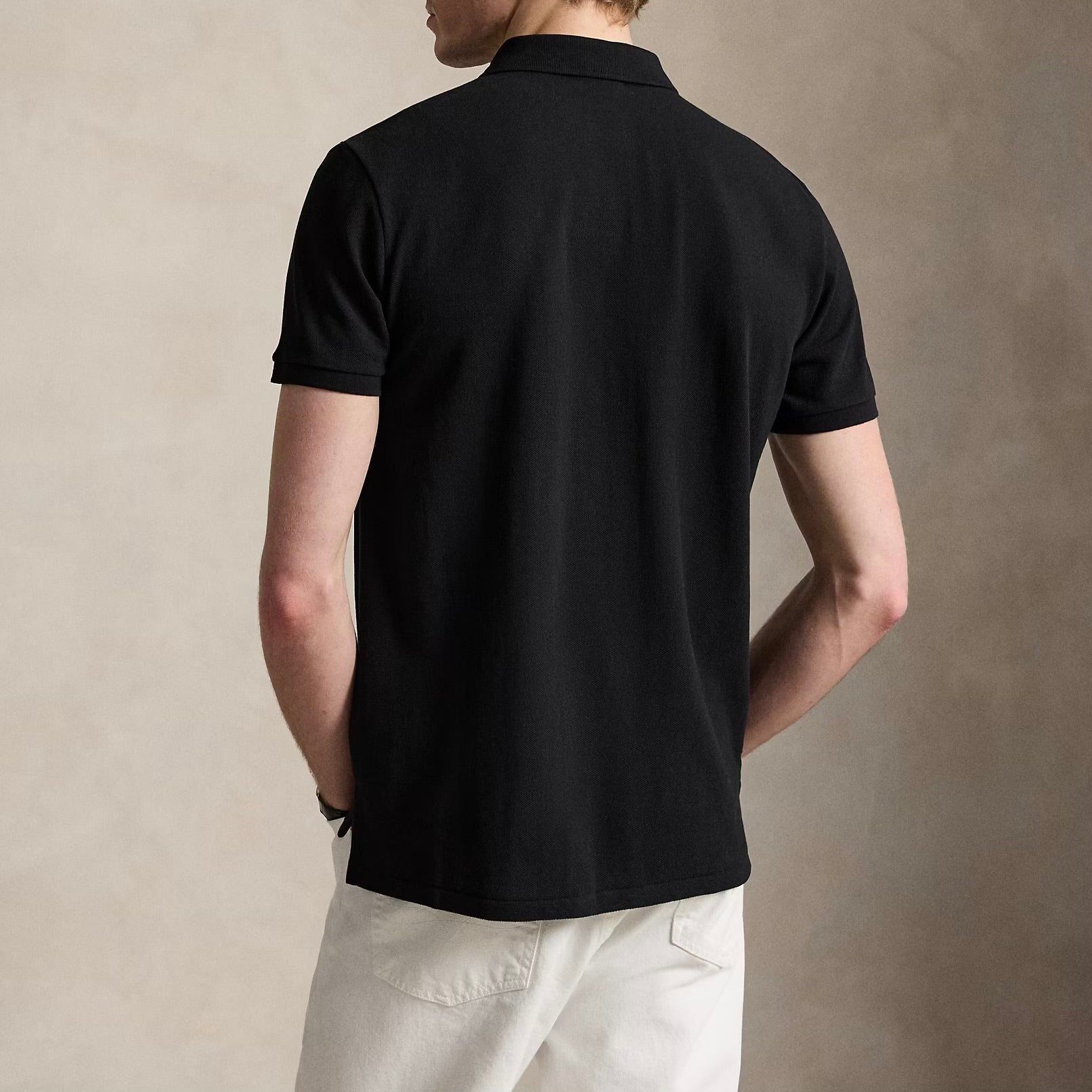 P.o-L.O R.A-L.P.H L.A.U-R.E.N Mesh Polo Shirt Custom Slim Fit  Newport Black/Red