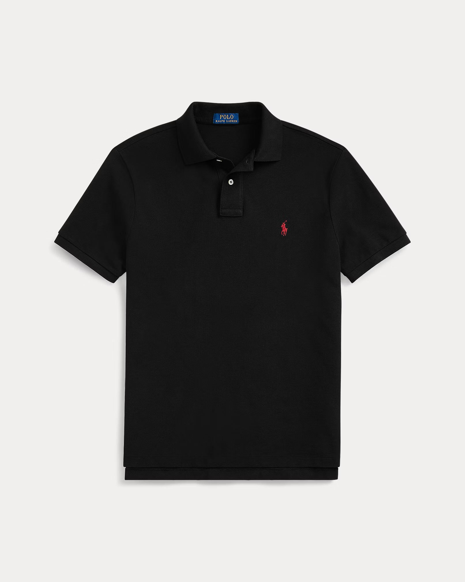 P.o-L.O R.A-L.P.H L.A.U-R.E.N The Iconic Mesh Polo Shirt Custom Slim Fit Black/Red