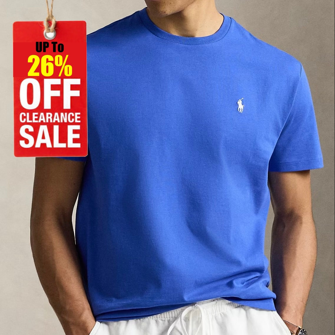 P.o-L.O R.A-L.P.H L.A.U-R.E.N Jersey Crewneck Custom Slim Fit T-Shirt Iris Blue