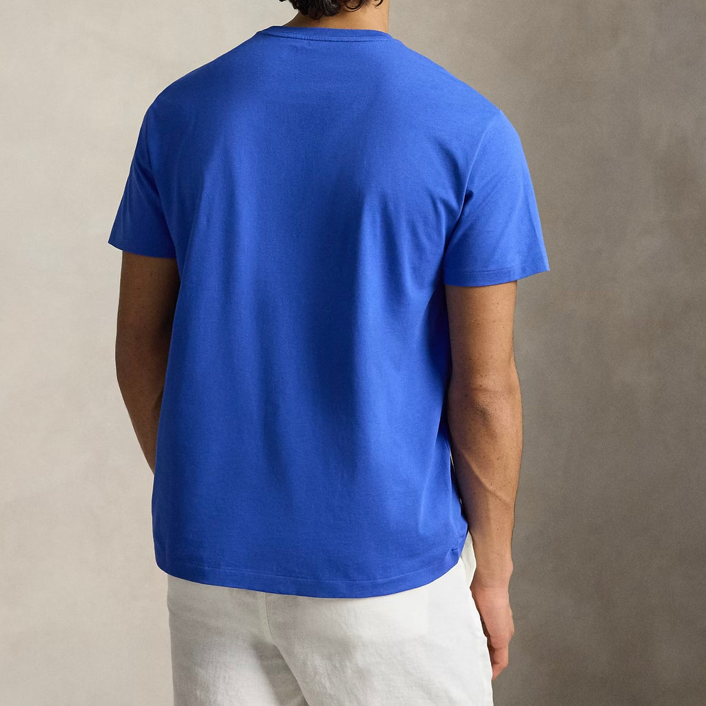 P.o-L.O R.A-L.P.H L.A.U-R.E.N Jersey Crewneck Custom Slim Fit T-Shirt Iris Blue