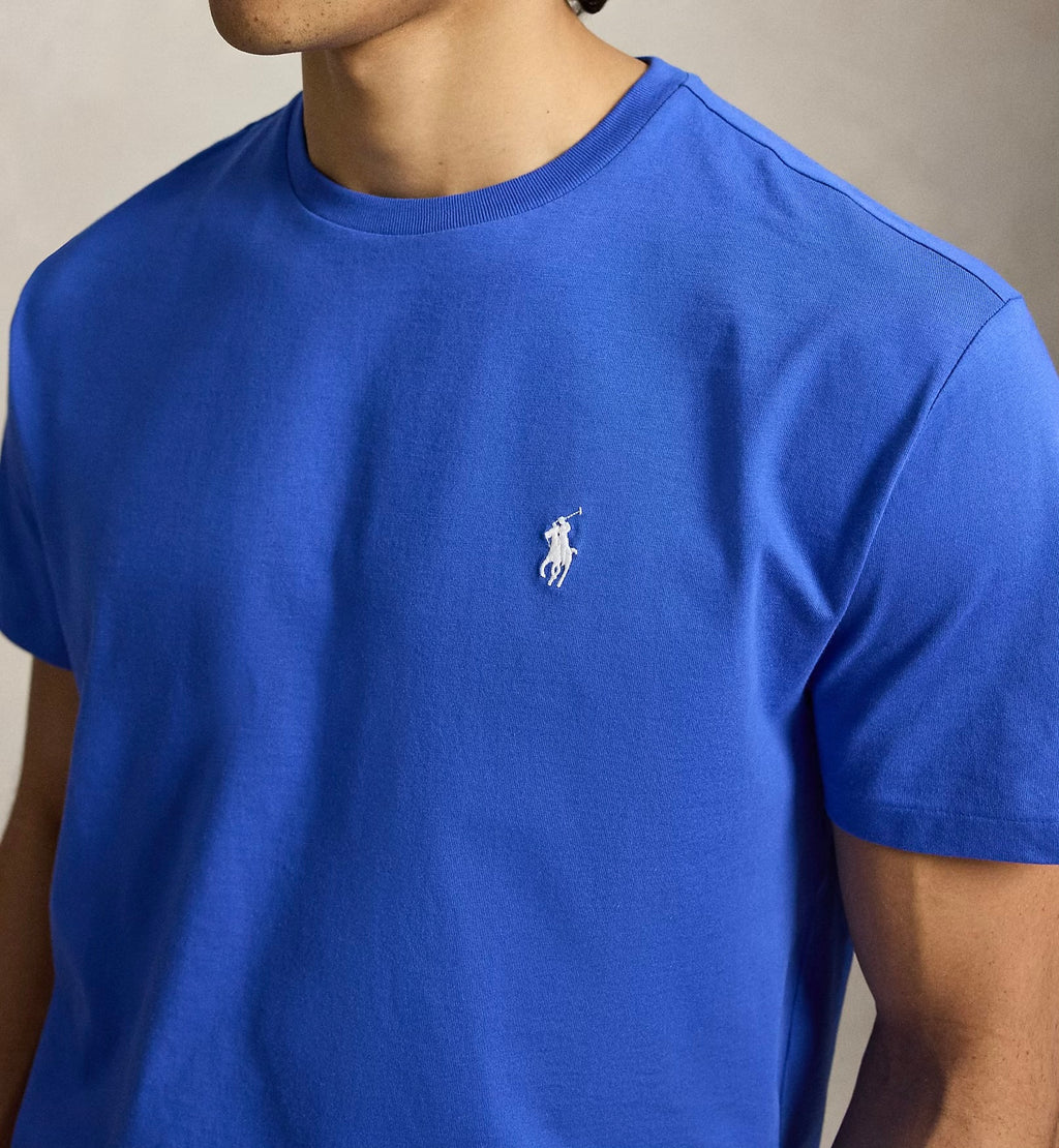 P.o-L.O R.A-L.P.H L.A.U-R.E.N Jersey Crewneck Custom Slim Fit T-Shirt Iris Blue