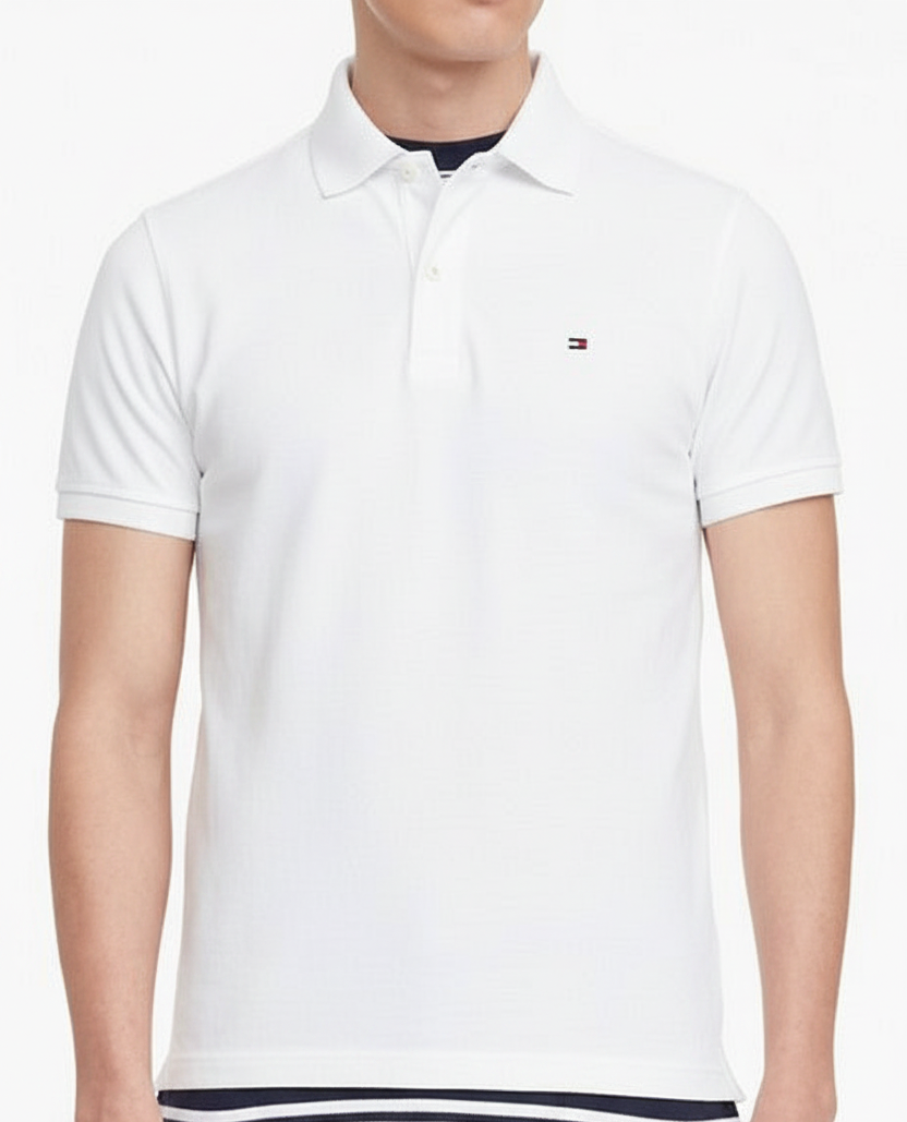 tommy white polo shirt
