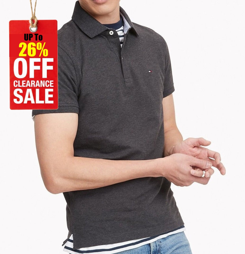 T.O.m-M.y H.I.L.F.I.G.E.R Polo THE ORIGINAL FITTED PIQUE SS RUGGER Grey