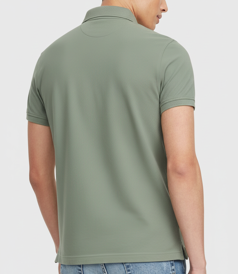 T.O.M.M.Y H.I.L.F.I.G.E.R Polo THE ORIGINAL FITTED PIQUE SS RUGGER Green Petrol