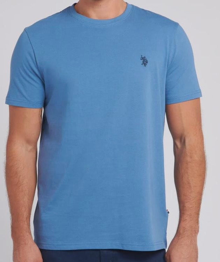 U.s P.O-L.O A.S.S.N. Men's Round Neck Short sleeve T-Shirt Horizon Blue